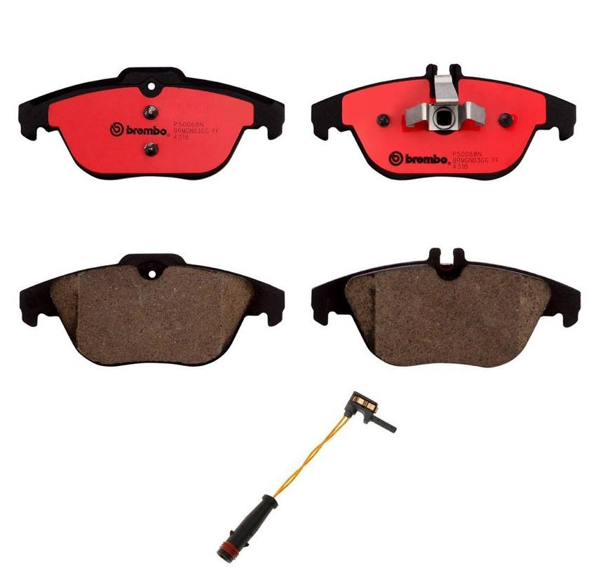 Mercedes Brakes Set Kit Pads Rear (Ceramic) (with Sensor) 0074208520